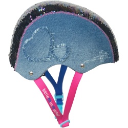 Multi Sport Helmet Magic Sequin & Denim Ages 8+ Littlemissmatched