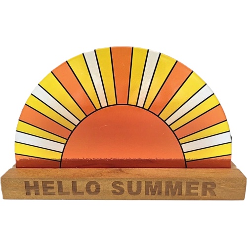Table Décor Stained Glass Sun Hello Summer Place & Time