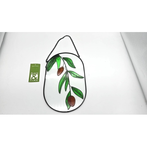 Wall Décor Stained Glass Olive 6.18 x 15.16