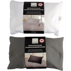 Waffle Bath Pillow 13.8 x 7.9" Ella Stone"