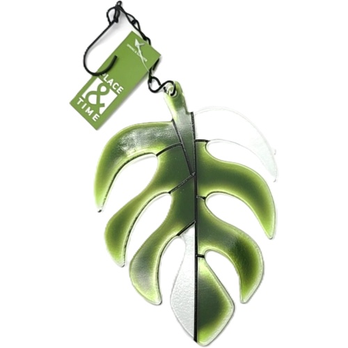 Wall Décor Stained Glass Leaf 5.63 x 7.75