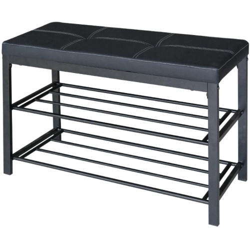 Black Bench w/ Shoe Storage