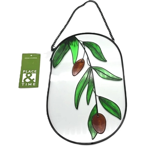 Wall Décor Stained Glass Olive 6.18 x 15.16