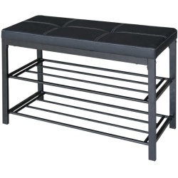 Black Bench w/ Shoe Storage