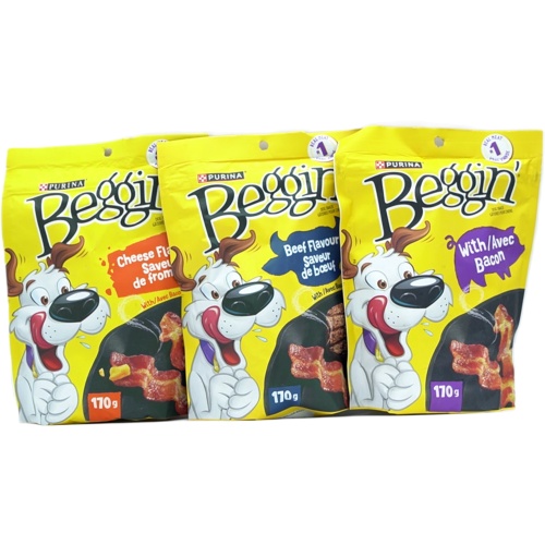 Purina Beggin Dog Treats Assorted 170gm  (4 for $9.99)(Endcap)