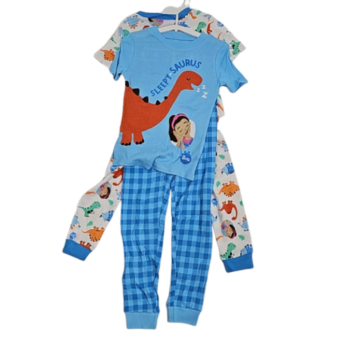 Kids Pyjama Set Blue Sleepy Saurus Size 5T 2pk. Ms. Rachel