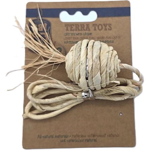 Eco Cat Toy Cornhusk Ball W/ Catnip Terra Toys