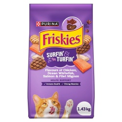 Friskies Cat Food Surfin' & Turfin' 1.43kg. Purina