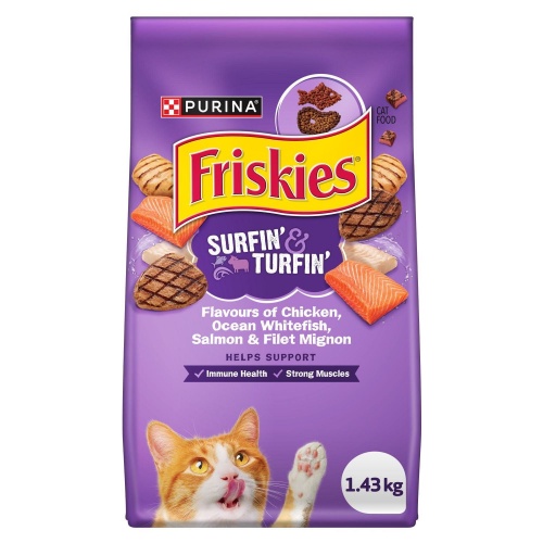 Friskies Cat Food Surfin' & Turfin' 1.43kg. Purina