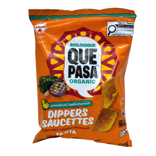 Organic Corn Chips Fajita Dippers 170g. Que Pasa
