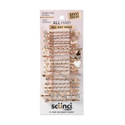 Bobby Pins 20pk. Gold Assorted All Day Hold Scunci