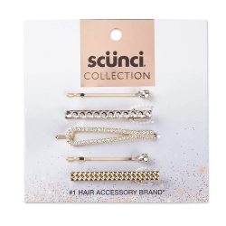 Bobby Pins 5pk. Rhinestone Scunci Collection
