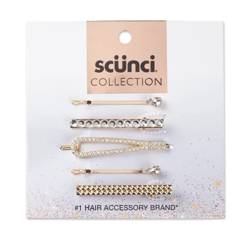 Bobby Pins 5pk. Rhinestone Scunci Collection