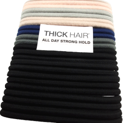 Hair Elastics 24pk. Thick Hair Assorted Colours No Damage Scunci