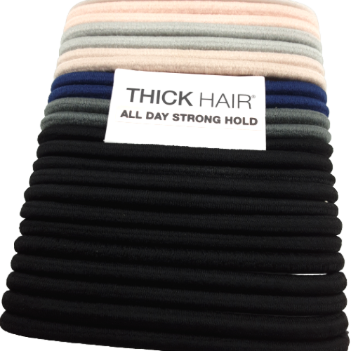 Hair Elastics 24pk. Thick Hair Assorted Colours No Damage Scunci