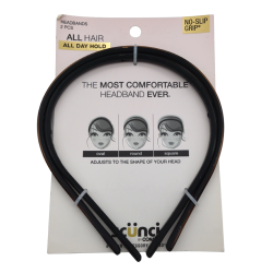 Headbands 2pk. No Slip Grip All Hair All Day Hold Scunci