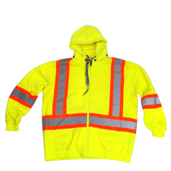 High Viz Hoodie Detatch Hood Size 2xl Yellow Forcefield