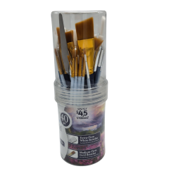40pc. Premium Brush Set 39 Assorted Brushes w/1 Metal Palette Knife Artskills