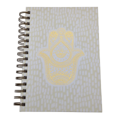 Hardcover Journal 6 x 8.5" 150 Pages Golden Hamsa Molly & Rex"