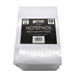 Restaurant Notepads 4 x 6" 100 Sheets 10pk. Better Office Products (Or $0.79ea.)"