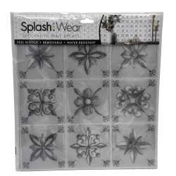 Domed Painted Decorative Backsplash 10.5 X 10.5" 4pk. Splash Wear"