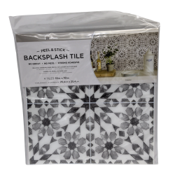 Peel & Stick Backsplash Tile 10 x 10" 4pk. Catalan"