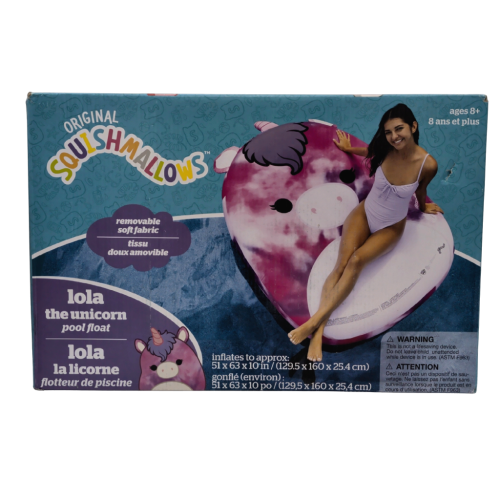 Lola The Unicorn Pool Float w/Removable Soft Fabric 51 x 63