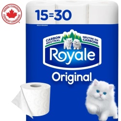 Royale Original Toilet Paper 15 = 30 Rolls 2 Ply(endcap)