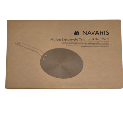 Nitrided Lightweight Cast Iron Skillet 25cm Navaris
