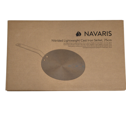 Nitrided Lightweight Cast Iron Skillet 25cm Navaris