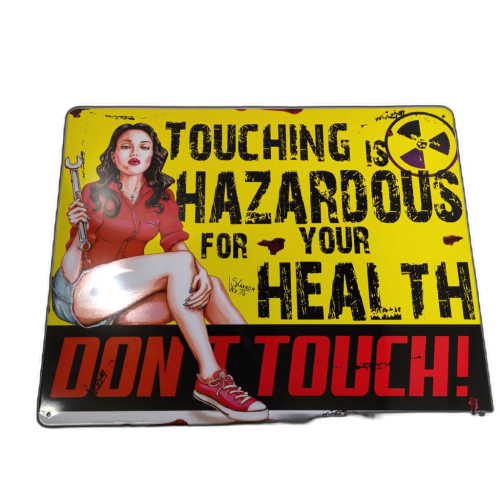 Metal Sign Touching Is Hazardous 12 X 15