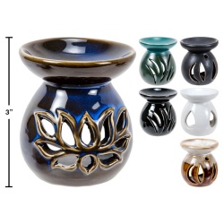 3H Ceramic Oil Burner, 6 col. 12pc/PDQ egg-crate tray"
