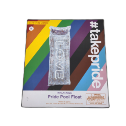 Inflatable Pride Pool Float 67.5 x 25" x 9" #takepride"
