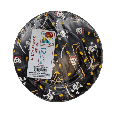 Paper Plates 7 12pk. Pirates