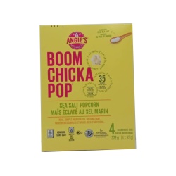 Sea Salt Microwave Popcorn 4 x 93g. Boom Chicka Pop (Or 6/$4.99)