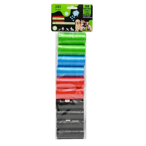 Pet Waste Bags 10 Rolls - 150 Bags Total