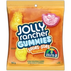 Jolly Rancher Gummies Sours Tropical 182g.
