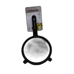 7 Strainer Stainless Steel Mesh w/Black Plastic Handle Farberware"