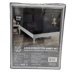 3pc. Dyed Queen Fitted Sheet Set 3100 Series Assorted Colours