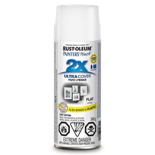Spray Paint Flat White Painters Touch 2X 340G Flat White Rustoleum