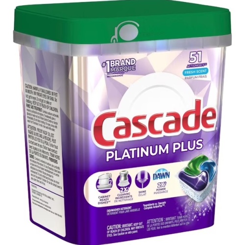 Cascade Dishwasher Pods 51Ct Action Packs Fresh Scent