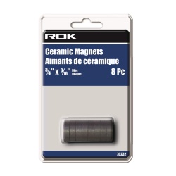 Magnets ceramic 3/4 x 3/16 disc 8 pack