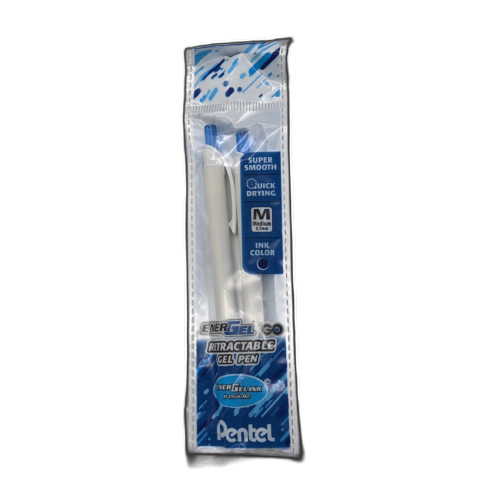 Retractable Gel Pen 2pk. Blue Energel