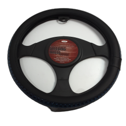 Reflective Snakeskin Steering Wheel Cover Blue/black Allison